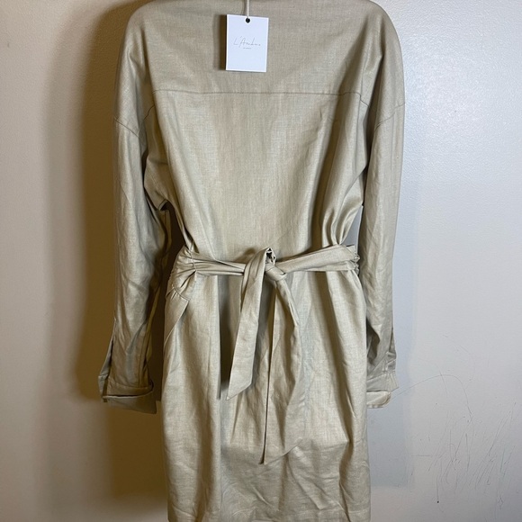 L'Academie Revolve Women The Mae Mini Dress in Oatmeal small NWT - Picture 7 of 9